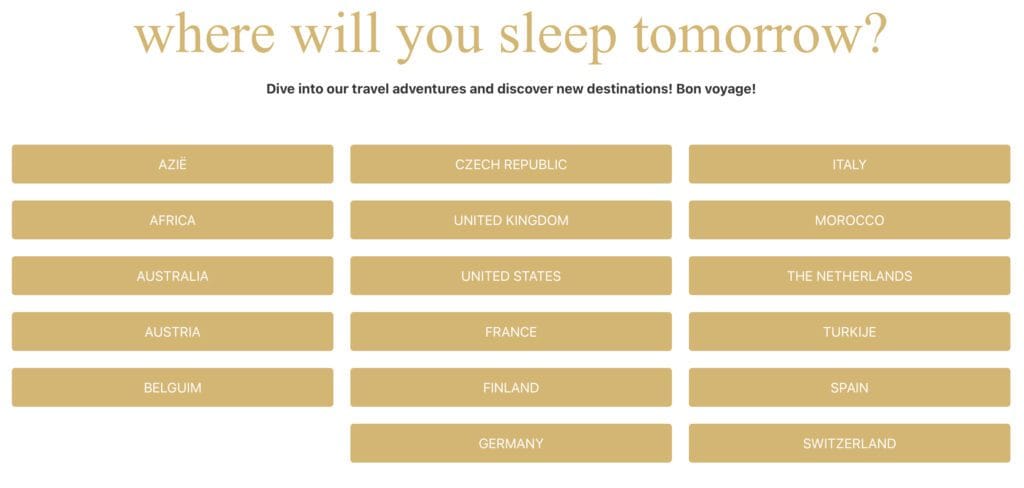 Femmvoyage where will you sleep tomorrow