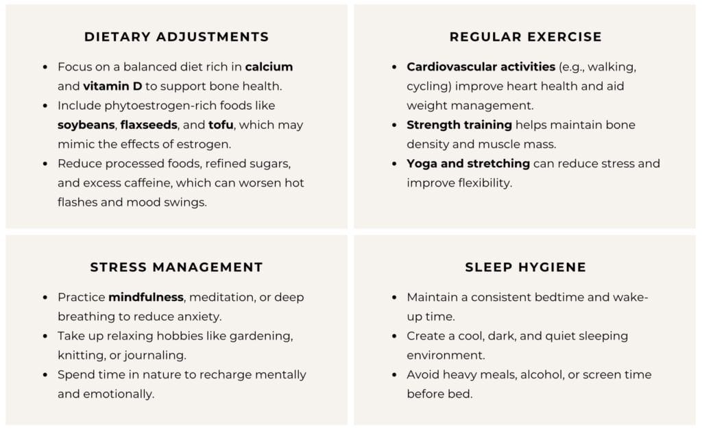 Menopause lifestyle modifications​