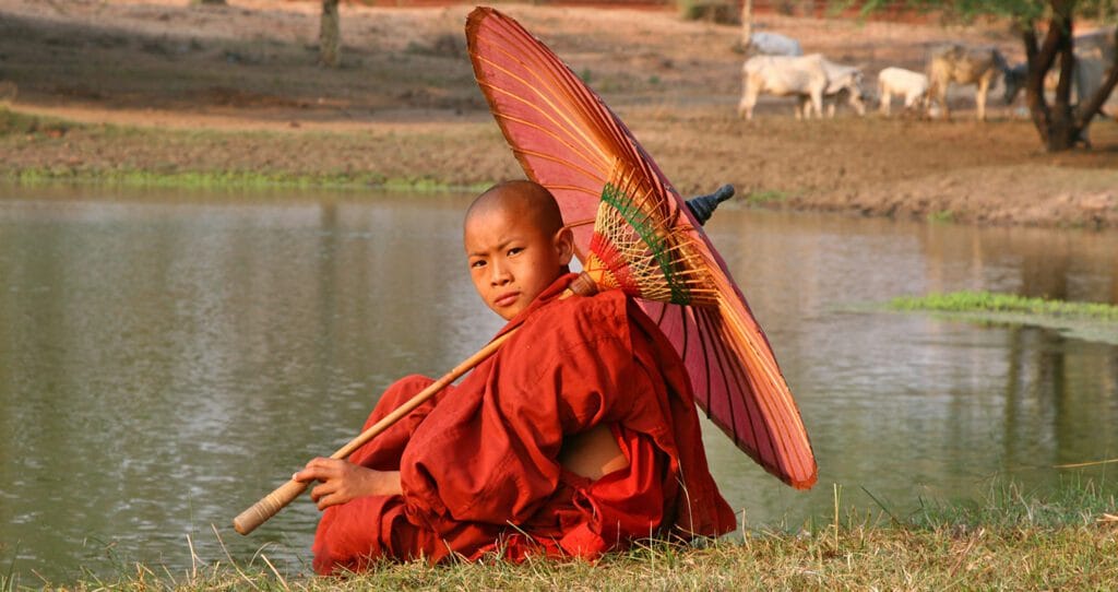 Asian monk