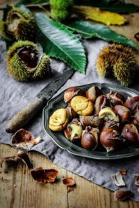 Chestnut on a plate