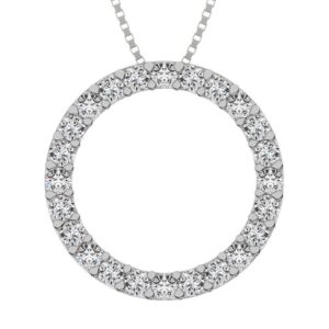 Circle Frame Diamond 1/2 Ct.Tw. Pendant
