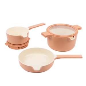 Alva Neat 5-Piece Nesting Set, Healthy Cookware for Modern Kitchens