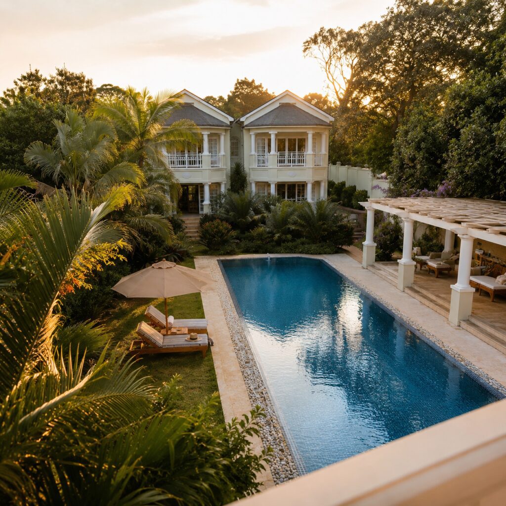Hemingways Nairobi luxury boutique hotel with swimming pool and tropical gardens